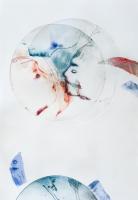gravure,  pointe sèche, monotype, laiton, Magda Moraczewska