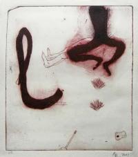 le L -gravure au Carborundum, pointe sèche