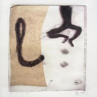 le L collage - gravure au carborundum et monotype