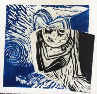 2016 - gravure sur lino et collage,  tarots de Marseille, Magda Moraczewska