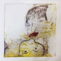 2014 - variante 0 gravure eau forte pointe sèche aquatinte et monotype, Magda Moraczewska