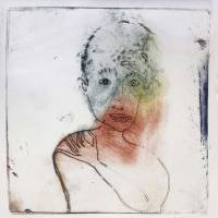 2014 - variante 0 gravure eau forte pointe sèche aquatinte et monotype, Magda Moraczewska