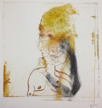 2014 - variante 0 gravure eau forte pointe sèche aquatinte et monotype, Magda Moraczewska