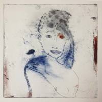 2014 - variante 0 gravure eau forte pointe sèche aquatinte et monotype, Magda Moraczewska