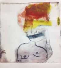2014 - variante 0 gravure eau forte pointe sèche aquatinte et monotype, Magda Moraczewska