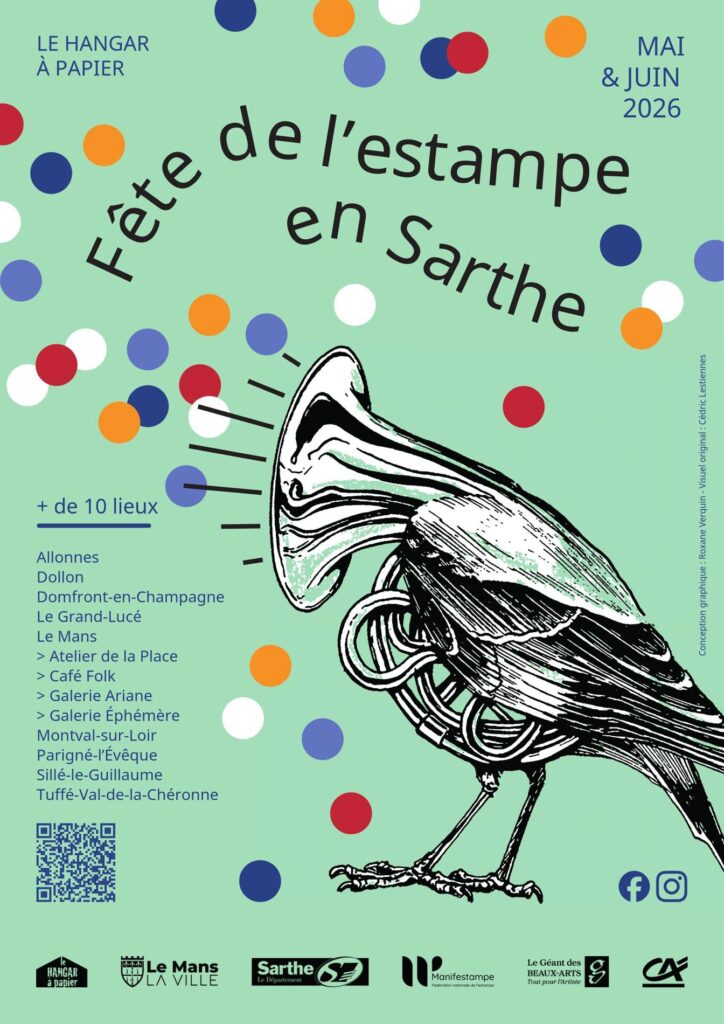 fête de l'estampe, Sarthe, gravure, exposition, affiche