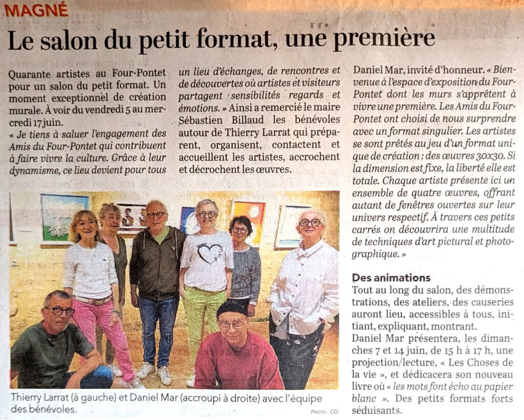 article de presse sur le salon du petit format à magné